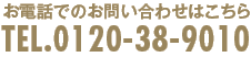 お電話でのお問い合わせ0120-38-9010